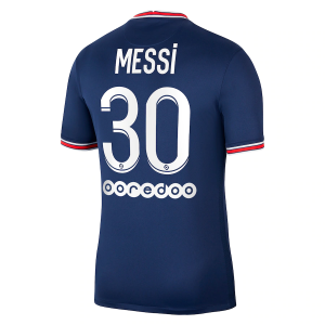 Günstige Fußballtrikots Paris Saint Germain PSG Lionel Messi 30 Jordan Brand Heim Trikot Home 2021/22 - Kurzarm