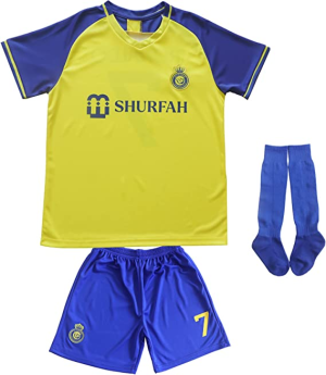 Al-Nassr FC kinder Heim Fußball Trikotsatz 2022 2023 – Kurzarm