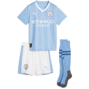 Manchester City kinder Heim Fußball Trikotsatz 2023 2024